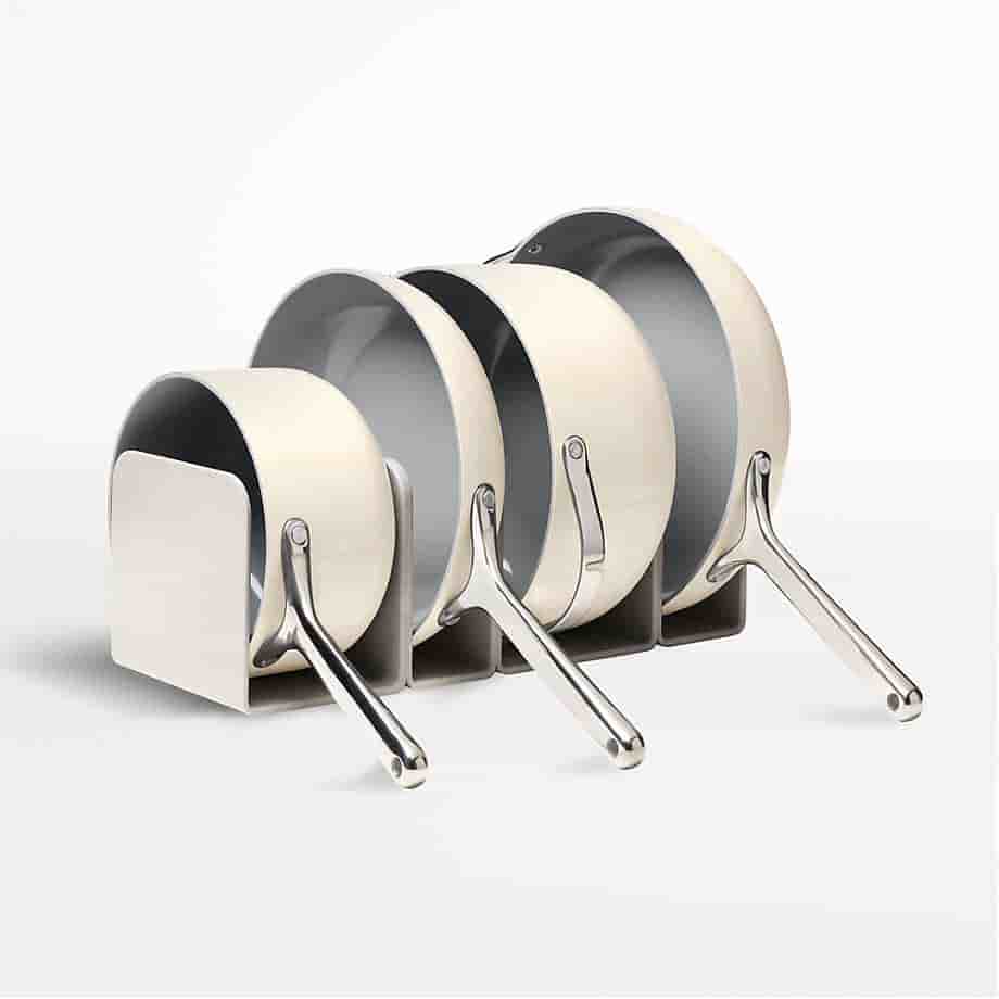CMYK Printing Home 4-Piece Cream Ceramic Non-Stick Cookware Set