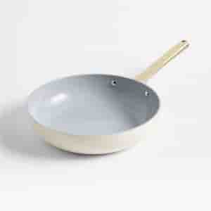 CMYK Printing Home Cream Supper Non-Stick Ceramic Fry Pan