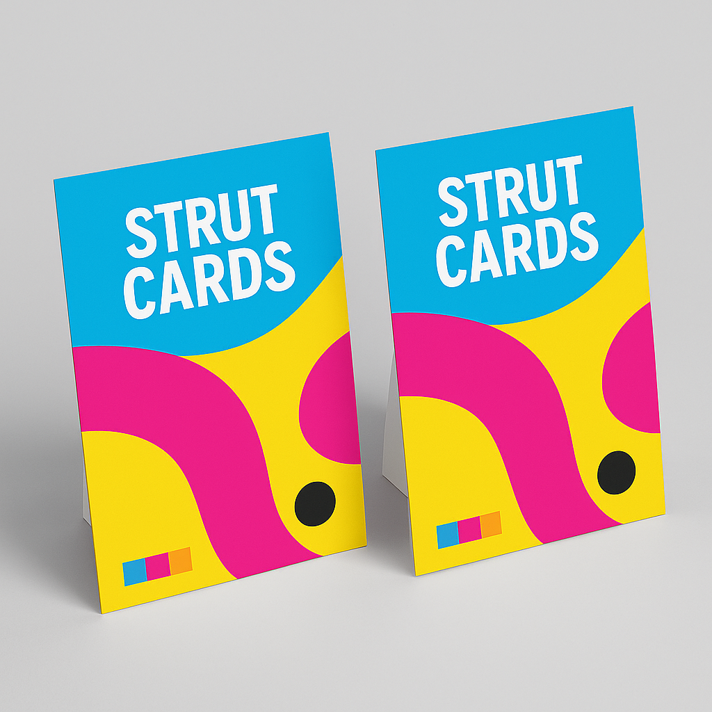 Strut Card Printing